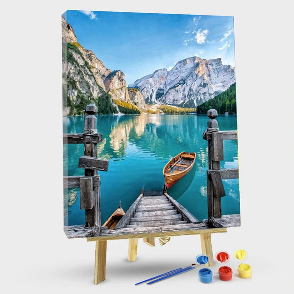 paintingnumberart 16"x20"/40x50cm / Without frame Paint By Numbers Kit – Scenic boat