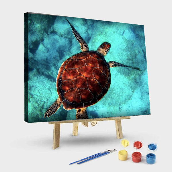 paintingnumberart 16"x20"/40x50cm / Without frame Paint By Numbers Kit – Sea Turtle