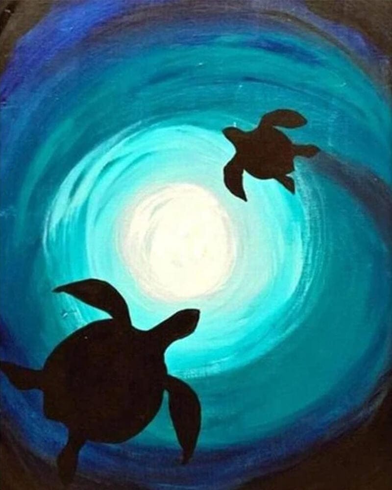 paintingnumberart 16"x20"/40x50cm / Without frame Paint By Numbers Kit-Sea Turtles
