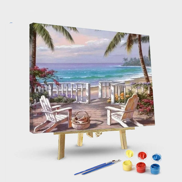 paintingnumberart 16"x20"/40x50cm / Without frame Paint By Numbers Kit – Seaside Landscape
