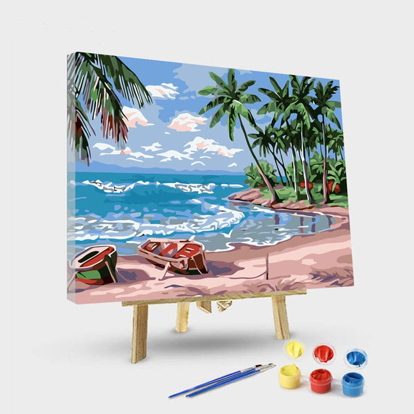 paintingnumberart 16"x20"/40x50cm / Without frame Paint by Numbers Kit-Seaside scenery