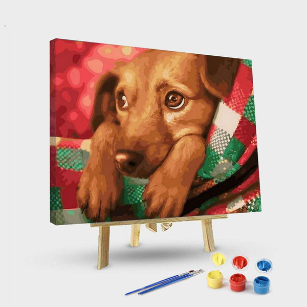 paintingnumberart 16"x20"/40x50cm / Without frame Paint By Numbers Kit – Sick Dog
