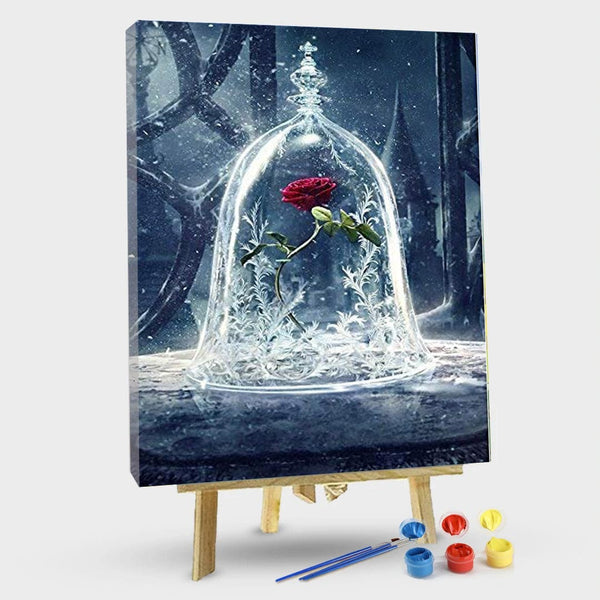paintingnumberart 16"x20"/40x50cm / Without frame Paint By Numbers Kit –  Single rose