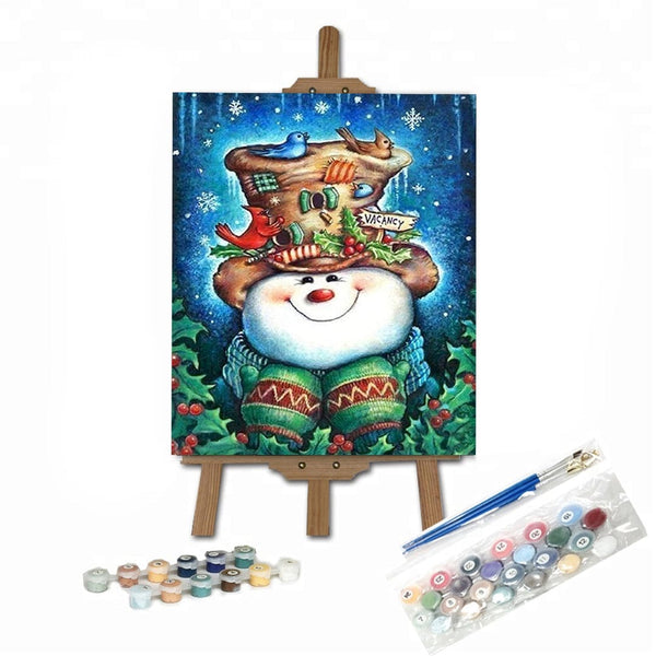 paintingnumberart 16"x20"/40x50cm / Without frame Paint By Numbers Kit-Snowman Gift