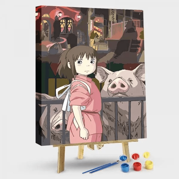 paintingnumberart 16"x20"/40x50cm / Without frame Paint by Numbers Kit-Spirited Away
