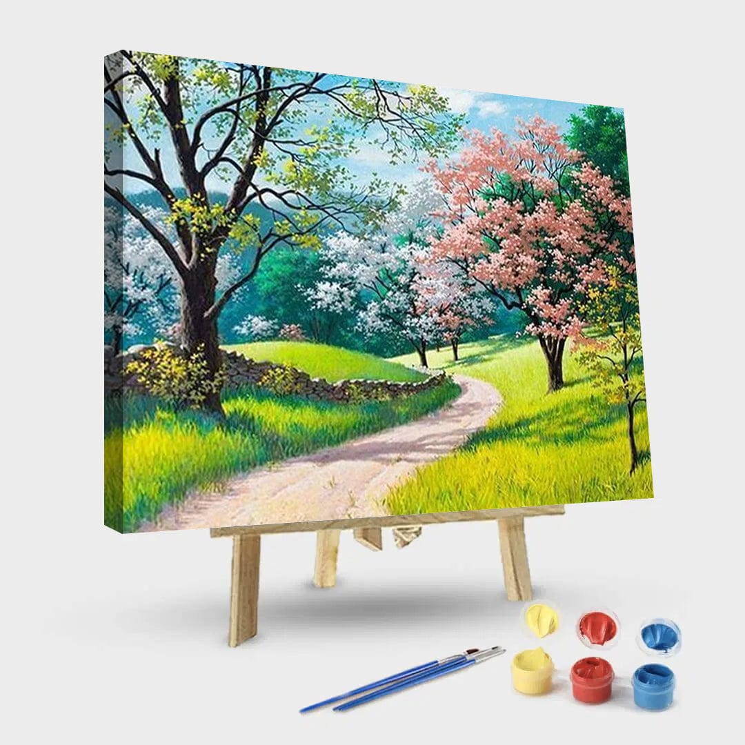 paintingnumberart 16"x20"/40x50cm / Without frame Paint By Numbers Kit – Spring Walk in the Park