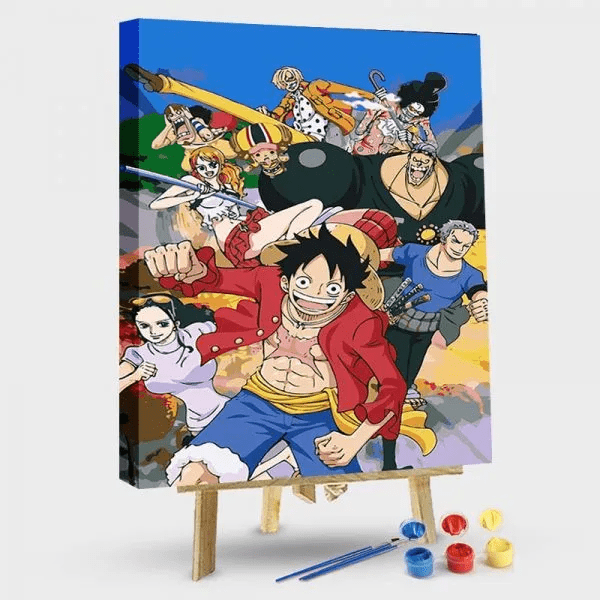 paintingnumberart 16"x20"/40x50cm / Without frame Paint by Numbers Kit- Straw Hat Pirates