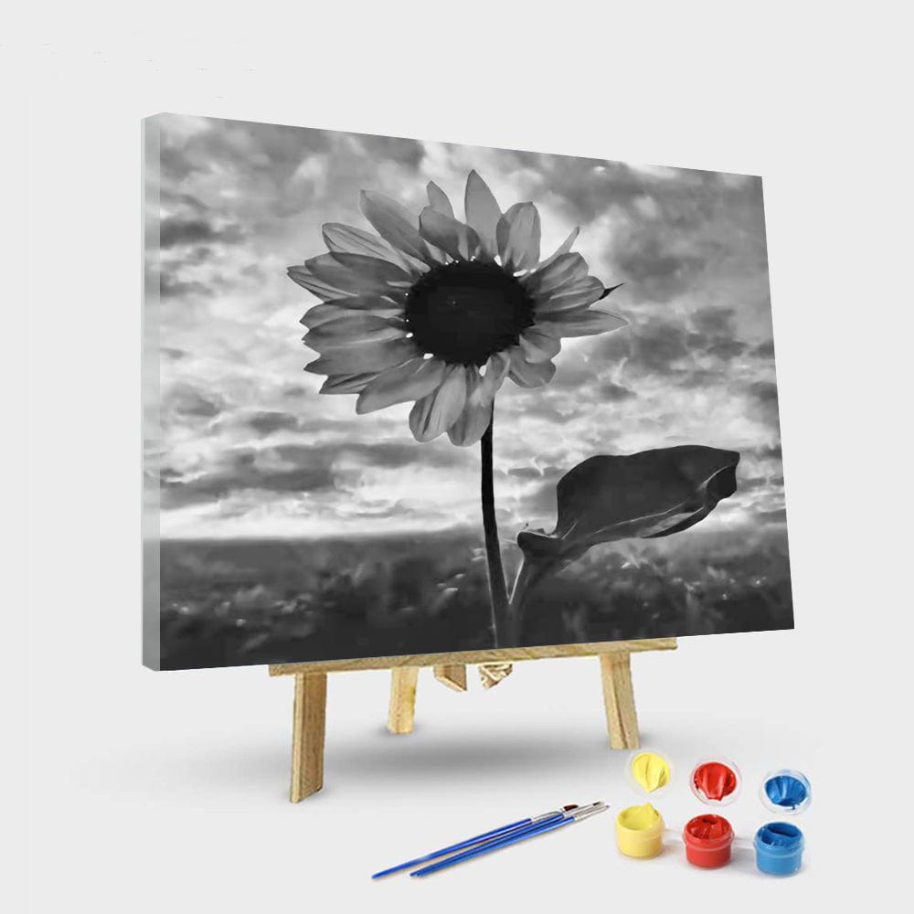 paintingnumberart 16"x20"/40x50cm / Without frame Paint by Numbers Kit- sun flower in the dark
