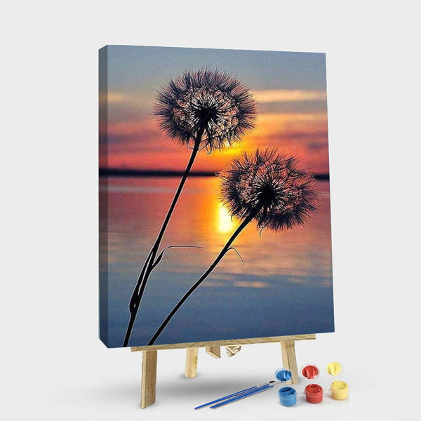 paintingnumberart 16"x20"/40x50cm / Without frame Paint By Numbers Kit – Sunset Dandelion