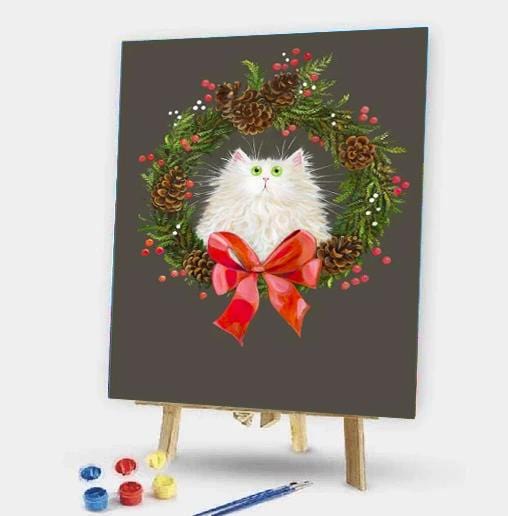 paintingnumberart 16"x20"/40x50cm / Without frame Paint By Numbers Kit – Surf Cat