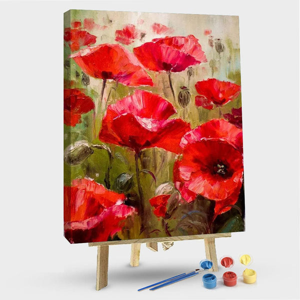 paintingnumberart 16"x20"/40x50cm / Without frame Paint By Numbers Kit – The Poppy Flowers