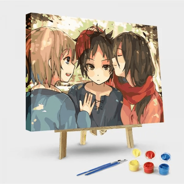 paintingnumberart 16"x20"/40x50cm / Without frame Paint by Numbers Kit-The Three of Us
