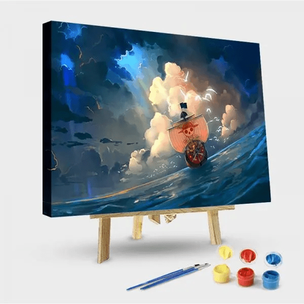 paintingnumberart 16"x20"/40x50cm / Without frame Paint by Numbers Kit- Thousand Sunny Through The Storm