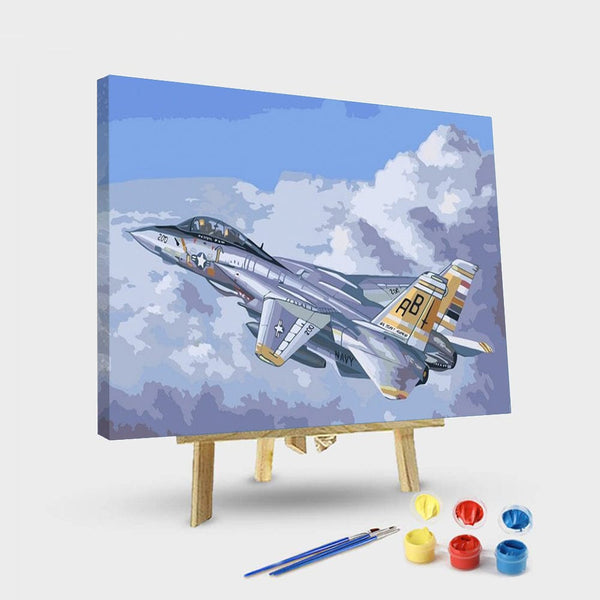 paintingnumberart 16"x20"/40x50cm / Without frame Paint By Numbers Kit – Tomcat Plane