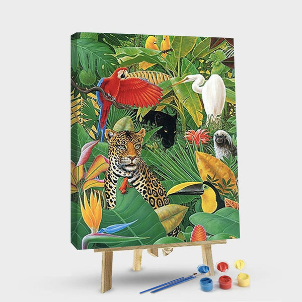 paintingnumberart 16"x20"/40x50cm / Without frame Paint By Numbers Kit – Tropical Animals