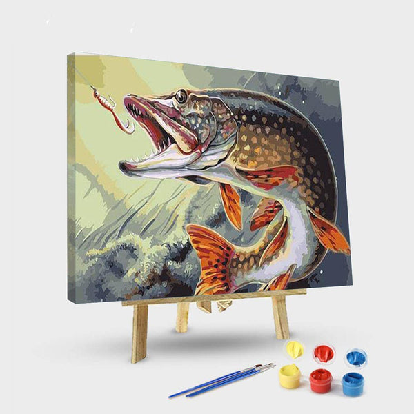 paintingnumberart 16"x20"/40x50cm / Without frame Paint By Numbers Kit – Underwater Fish