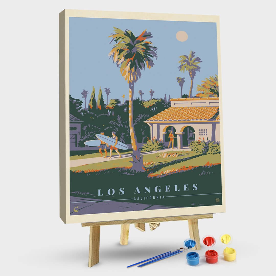 paintingnumberart 16"x20"/40x50cm / Without frame Paint By Numbers Kit – USA-Los Angeles CA Surf&Up