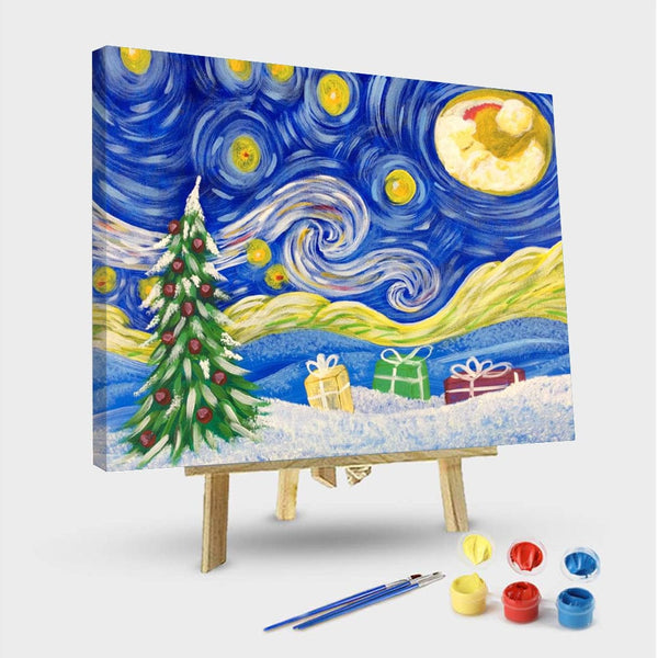 paintingnumberart 16"x20"/40x50cm / Without frame Paint By Numbers Kit – Van Gogh Christmas 3