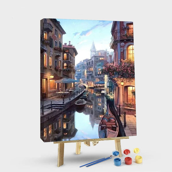 paintingnumberart 16"x20"/40x50cm / Without frame Paint By Numbers Kit – Venice Night Landscape