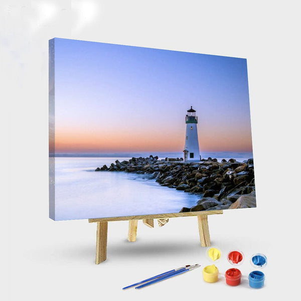 paintingnumberart 16"x20"/40x50cm / Without frame Paint By Numbers Kit – Walton Beach Lighthouse