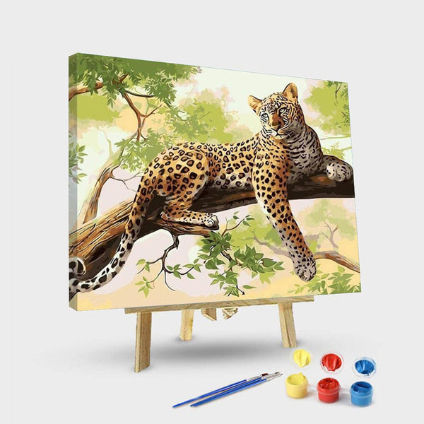 paintingnumberart 16"x20"/40x50cm / Without frame Paint By Numbers Kit – Wild Leopard