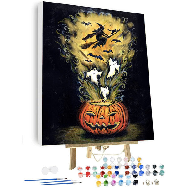 paintingnumberart 16"x20"/40x50cm / Without frame Paint By Numbers Kit – Witch Riding a Broom