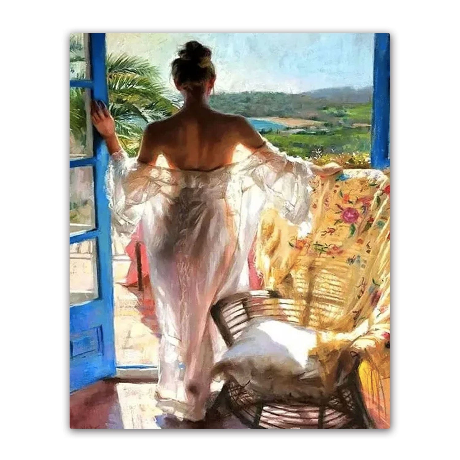 paintingnumberart 16"x20"/40x50cm / Without frame Paint By Numbers Kit – Woman on the Beach