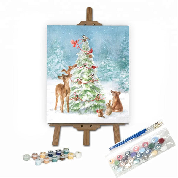 paintingnumberart 16"x20"/40x50cm / Without frame Paint by Numbers Kit-Wood land CelebrationII