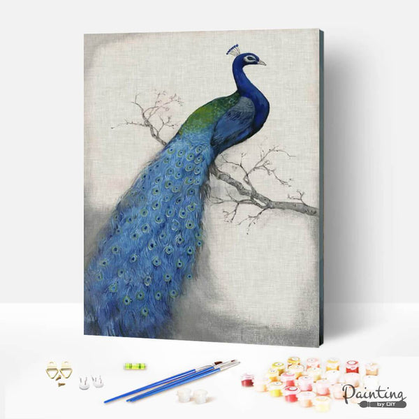 paintingnumberart 16"x20"/40x50cm / Without frame Paint by Numbers – Peacock Blue