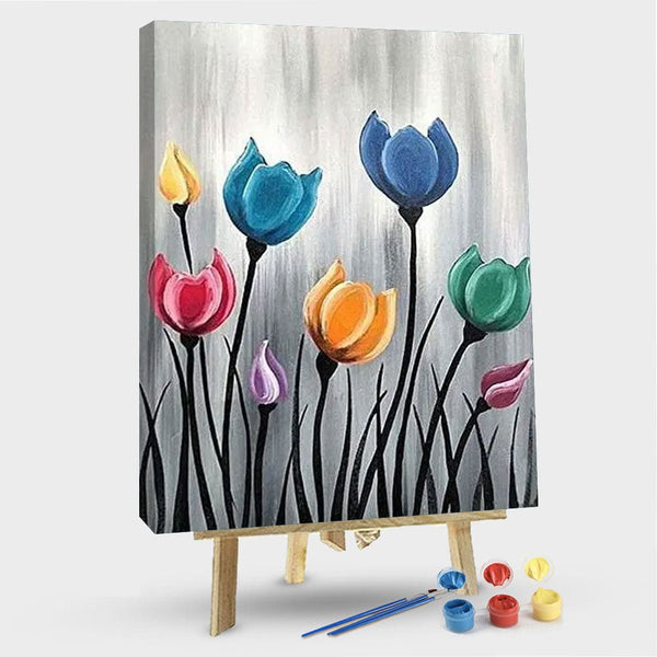 paintingnumberart 16"x20"/40x50cm / Without frame Perfect Flowers – Flowers Paint By Number