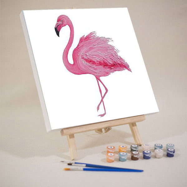 paintingnumberart 16"x20"/40x50cm / Without frame Pink-Flamingo-Mini DIY Paint by Numbers Kit