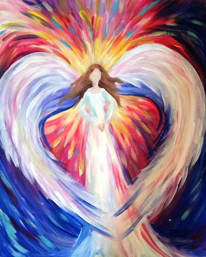 paintingnumberart 16"x20"/40x50cm / Without frame Pretty angel-Paint by Numbers Kit