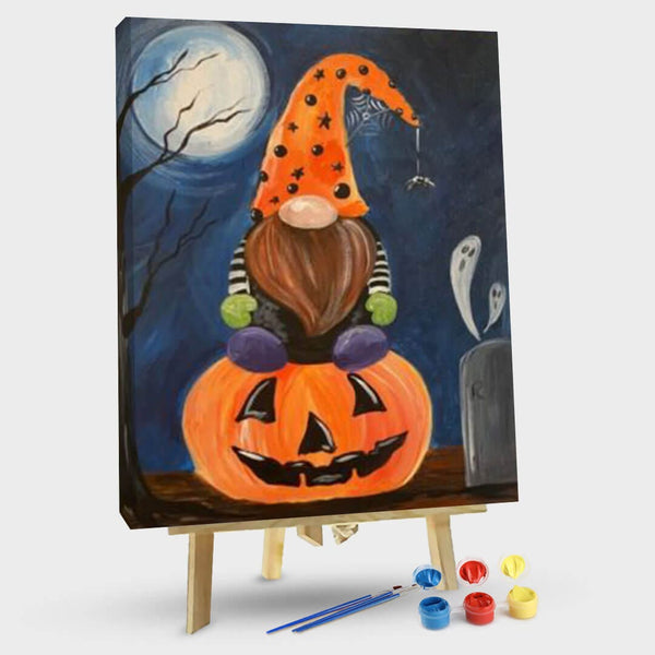 paintingnumberart 16"x20"/40x50cm / Without frame Pumpkin Gnome#2-Paint by Numbers Kit