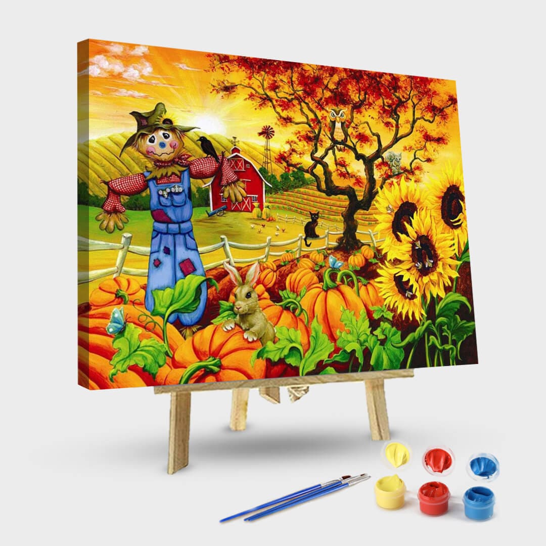 paintingnumberart 16"x20"/40x50cm / Without frame Pumpkin-Paint by Numbers Kit