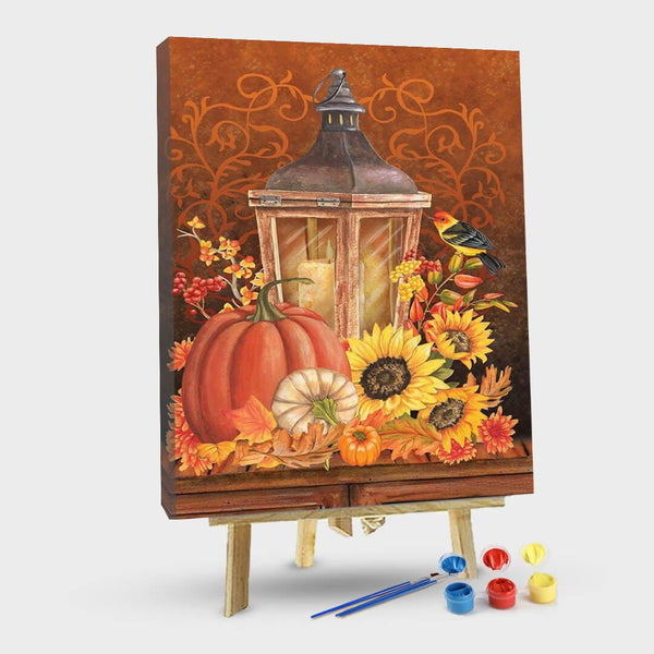 paintingnumberart 16"x20"/40x50cm / Without frame Pumpkins and Sunflowers-Paint by Numbers Kit