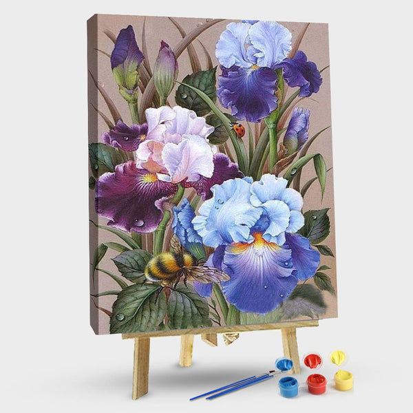paintingnumberart 16"x20"/40x50cm / Without frame Purple flower-Paint by Numbers Kit