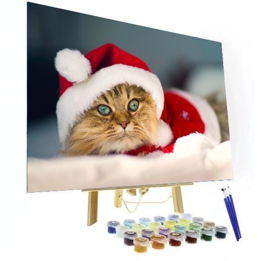 paintingnumberart 16"x20"/40x50cm / Without frame QUICK VIEW Paint By Numbers Kit – Christmas Cat