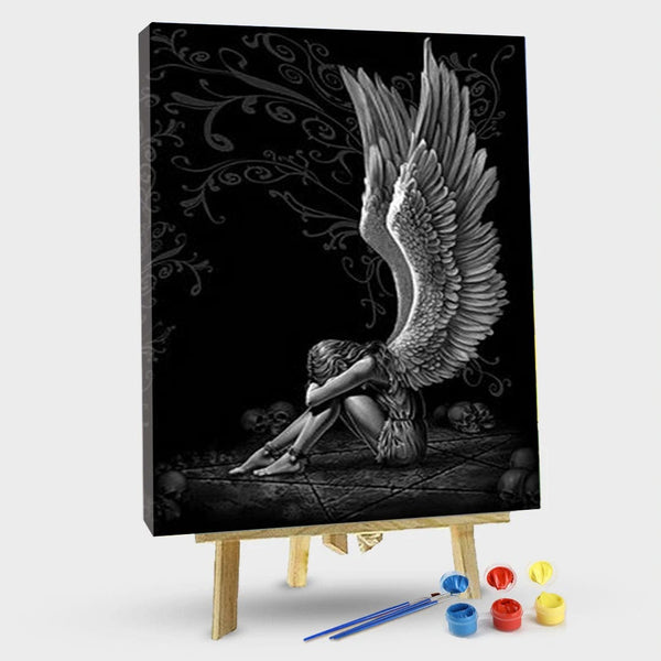 paintingnumberart 16"x20"/40x50cm / Without frame quiet girl-Paint by Numbers Kit