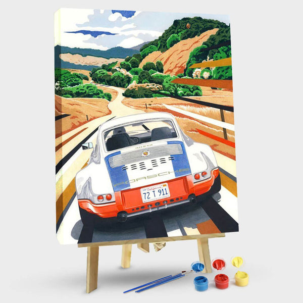 paintingnumberart 16"x20"/40x50cm / Without frame Racing Car#2-Paint by Numbers Kit
