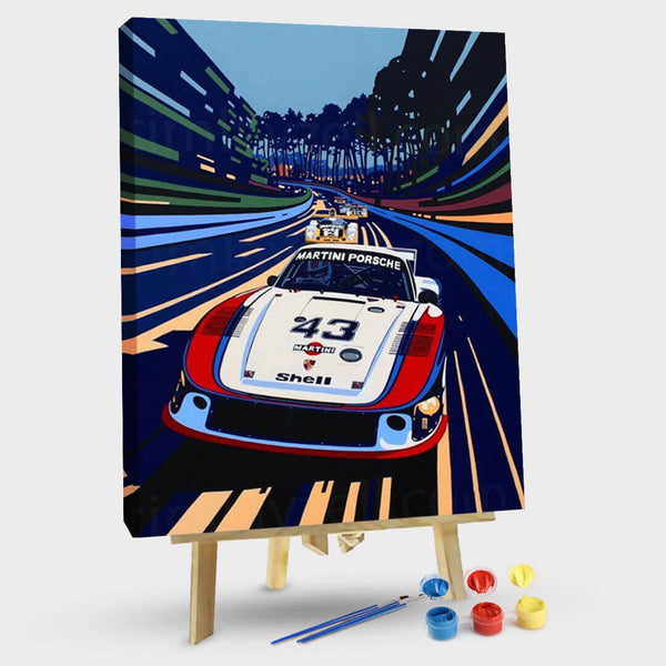 paintingnumberart 16"x20"/40x50cm / Without frame Racing Car#3-Paint by Numbers Kit