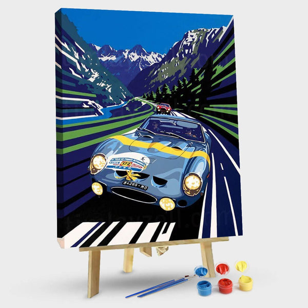 paintingnumberart 16"x20"/40x50cm / Without frame Racing Car#4-Paint by Numbers Kit