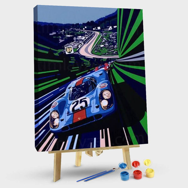 paintingnumberart 16"x20"/40x50cm / Without frame Racing Car#6-Paint by Numbers Kit