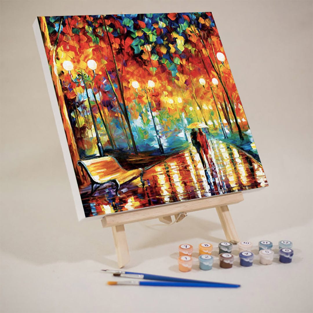 paintingnumberart 16"x20"/40x50cm / Without frame Rain Rustle-Mini DIY Paint by Numbers Kit
