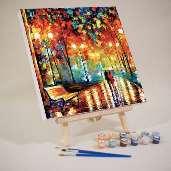 paintingnumberart 16"x20"/40x50cm / Without frame Rain Rustle-Mini DIY Paint by Numbers Kit