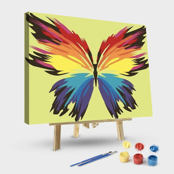 paintingnumberart 16"x20"/40x50cm / Without frame Rainbow Butterfly – Animals Paint By Number