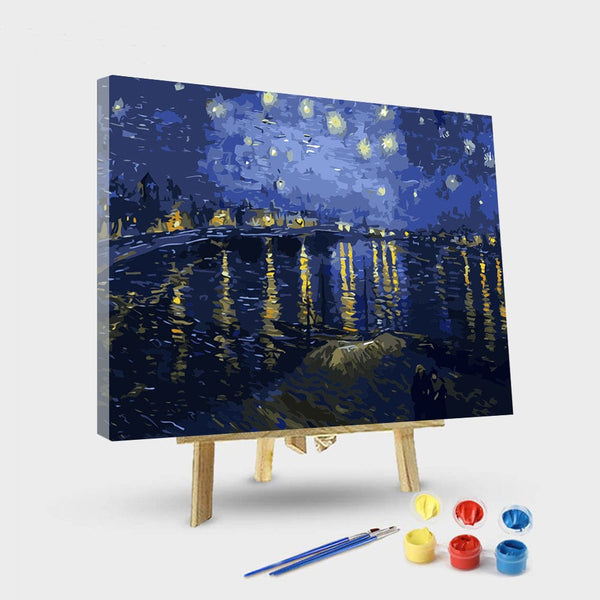 paintingnumberart 16"x20"/40x50cm / Without frame Rainy Night in Paris – Cities Paint By Number