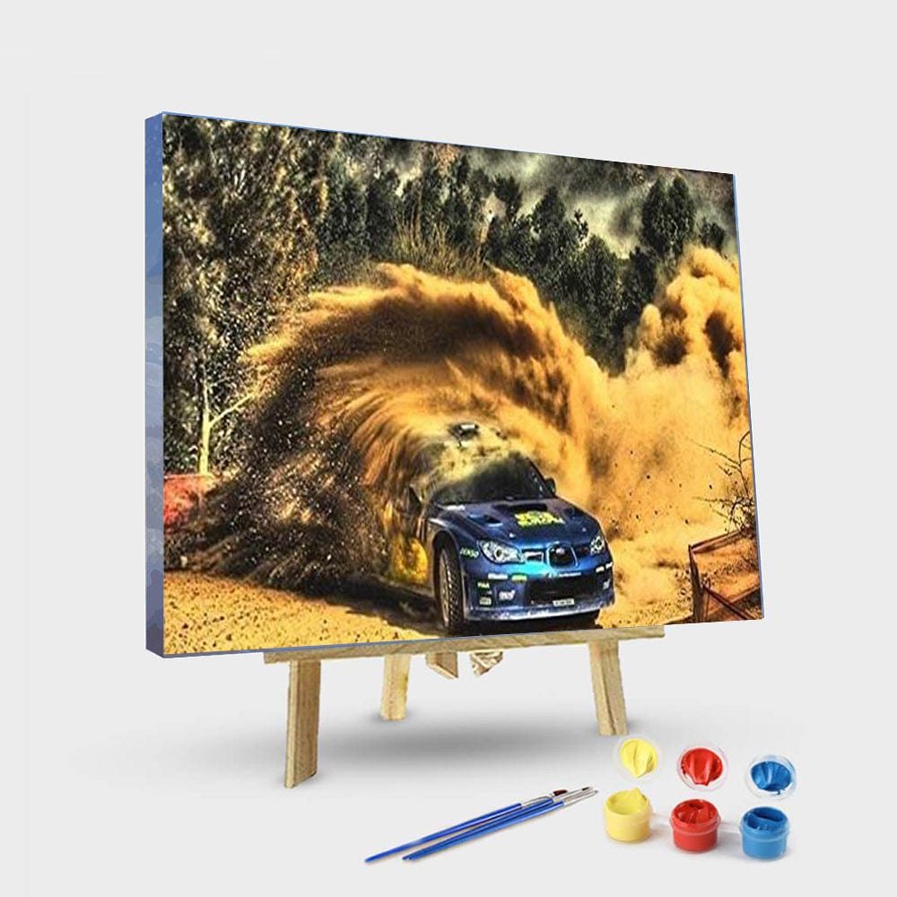 paintingnumberart 16"x20"/40x50cm / Without frame Rally Car – Engines Paint By Number