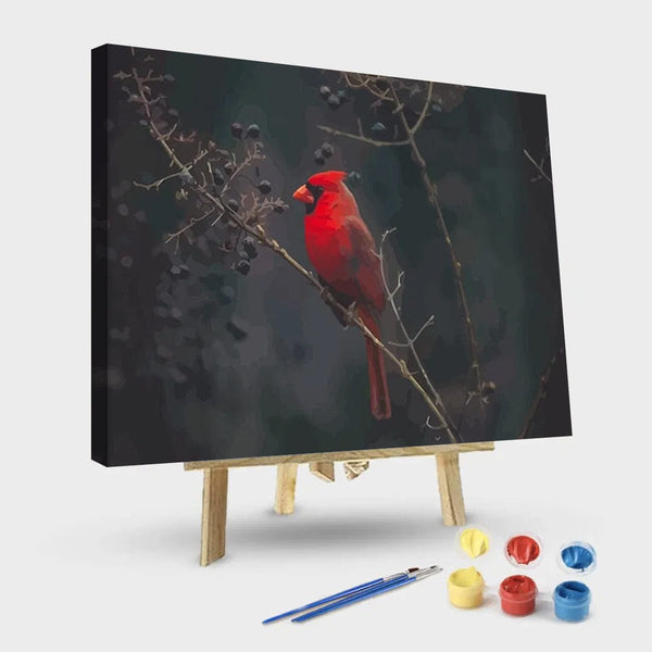 paintingnumberart 16"x20"/40x50cm / Without frame Red Cardina Bird – NEW Paint By Numbers