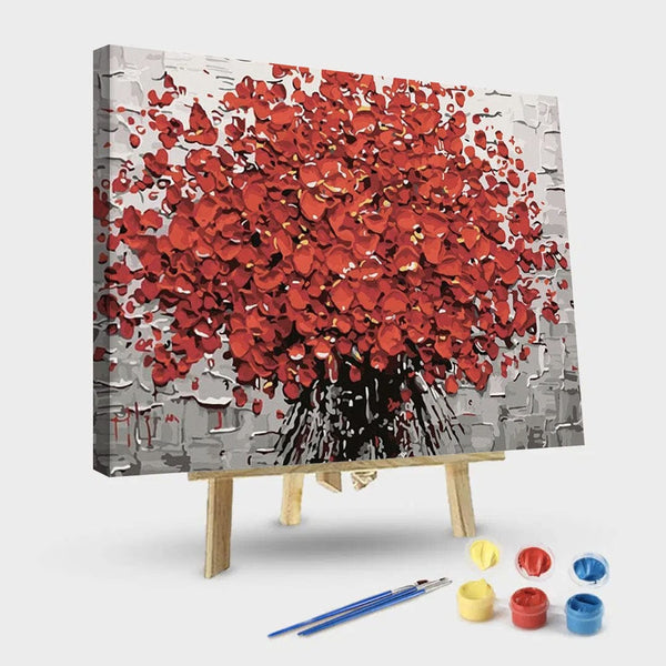 paintingnumberart 16"x20"/40x50cm / Without frame Red Poppies-Flowers Paint By Numbers