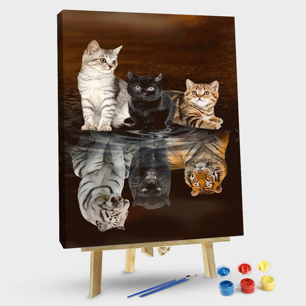 paintingnumberart 16"x20"/40x50cm / Without frame Reflection in water-Paint By Numbers Kit